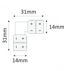 2pin-10mm L Shape