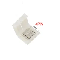 4pin-10mm (I Shape) RGB LED Light Strip Connectors 10mm Unwired Gapless Solderless Adapter Terminal Extension for SMD 5050 Multicolor LED Strip