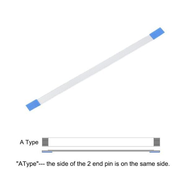 5 Pin FFC Flat Cable 1mm 100MM Length Pitch Flat Flexible FFC FPC LVDS Ribbon Cable Wire Flat Cable (TYPE-A) (Pack Of-1) - Image 4