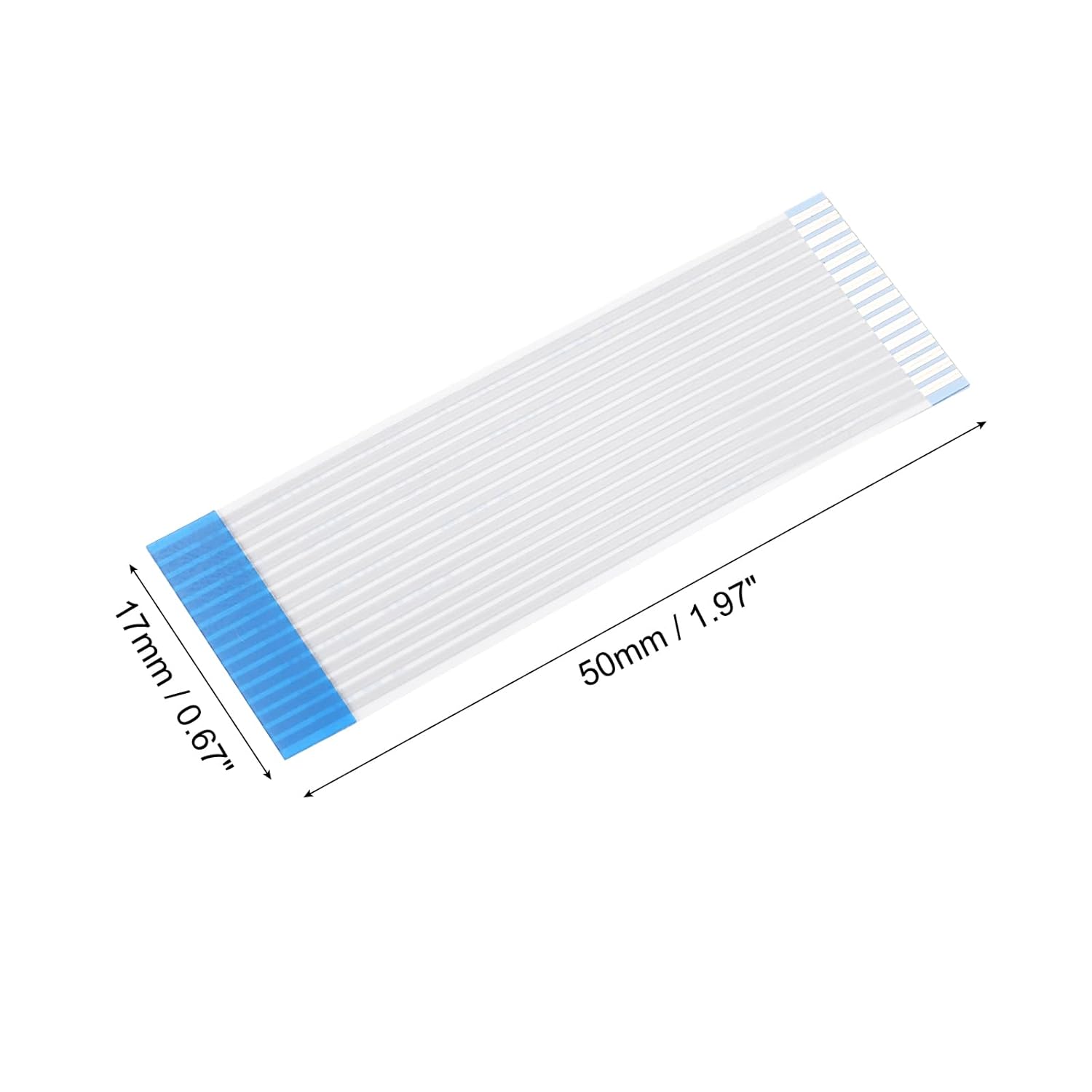Flexible Flat Cable,16 Pin 1mm Pitch 50mm Length FPC FFC Flexible Ribbon Cable for LCD TV Car Audio DVD Player (B-Type) - Image 2