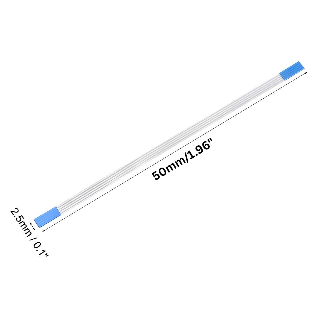 FFC Ribbon Cable 4 Pin – 0.5mm Pitch, 50mm Length Same Side Contact Type Flexible Flat Cable for LCD Display, Camera Module, 3D Printers, PCB & DIY Electronics - Image 2