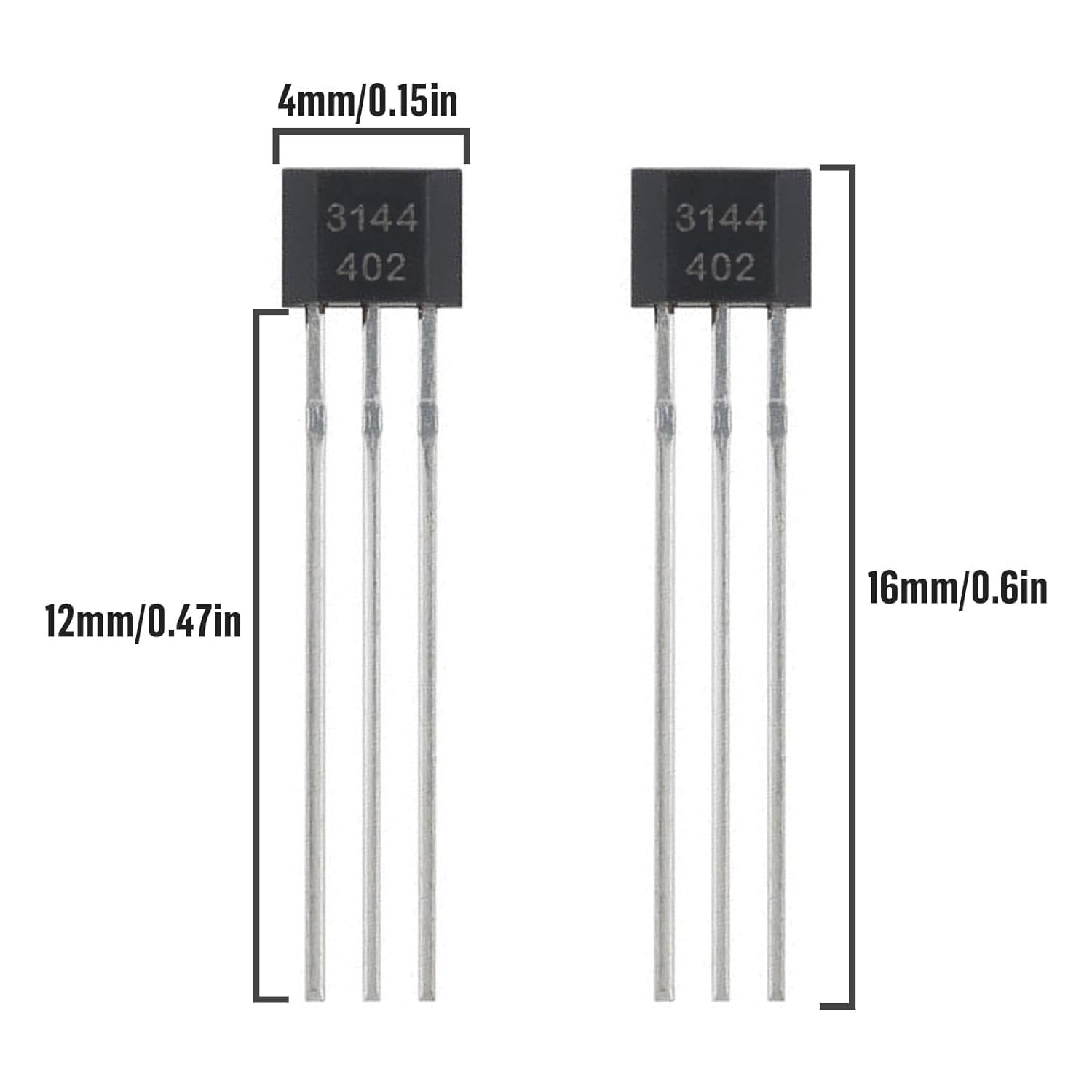 3144 Hall Effect Sensor Module for Robotics, CNC, Motor Speed Detection & DIY Projects (Pack Of-10) - Image 2
