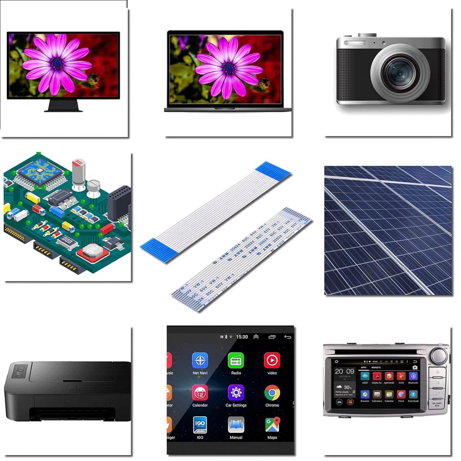 FFC Ribbon Cable 4 Pin – 0.5mm Pitch, 50mm Length Same Side Contact Type Flexible Flat Cable for LCD Display, Camera Module, 3D Printers, PCB & DIY Electronics - Image 4